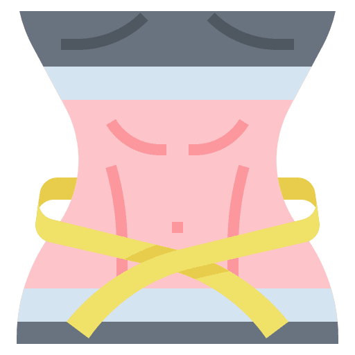 Waist exercise measuring fitness icon