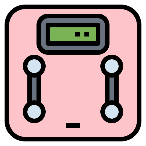 Bathroom scale weight healthy workout icon