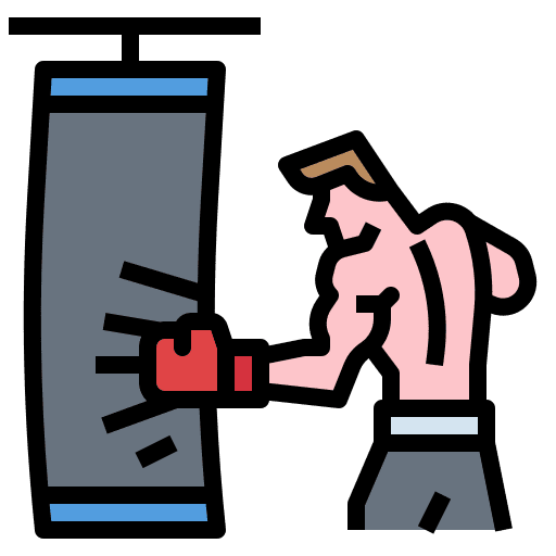 Boxing diet gym sports and competition icon