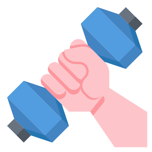 Dumbbell workout diet gym icon