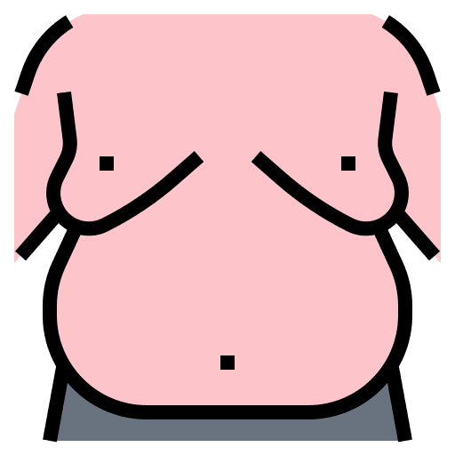 Fat healthy anatomy workout icon