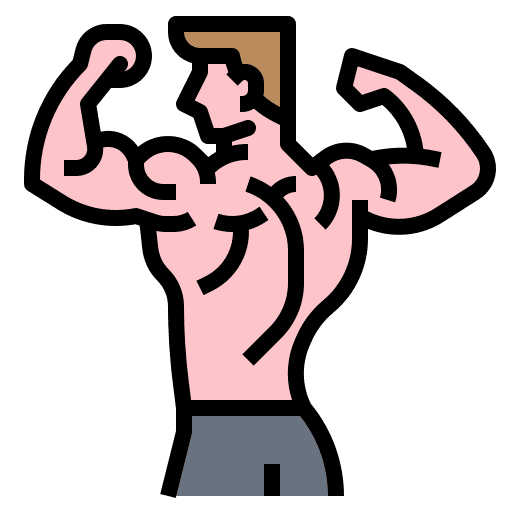 Muscle gym workout exercise icon