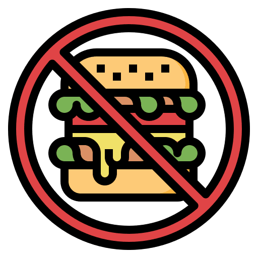 No fast food sports and competition diet hamburger icon