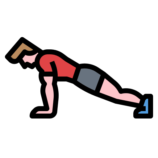Push up fitness diet healthy icon