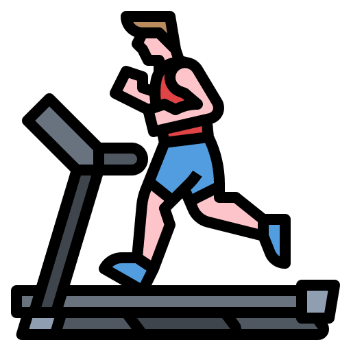 Treadmill diet gym fitness icon