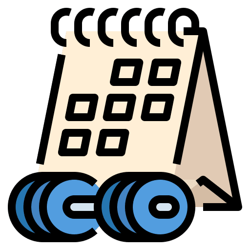 Calendar calendar fitness sports and competition icon