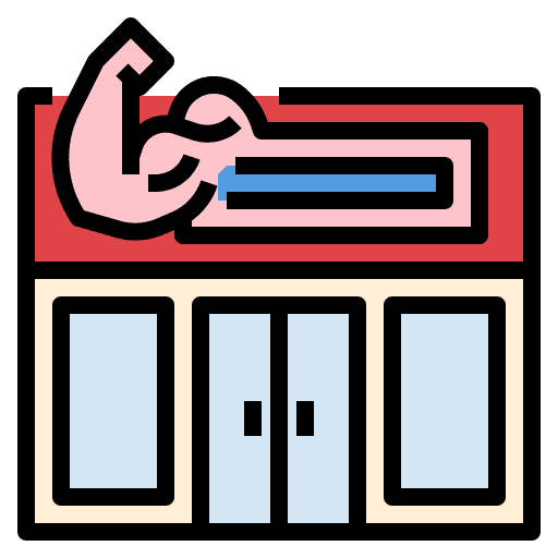 Gym diet sports and competition healthy icon