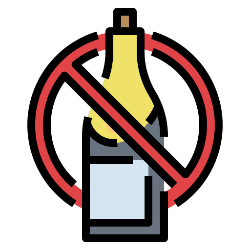 No alcohol no alcohol sports and competition healthy icon