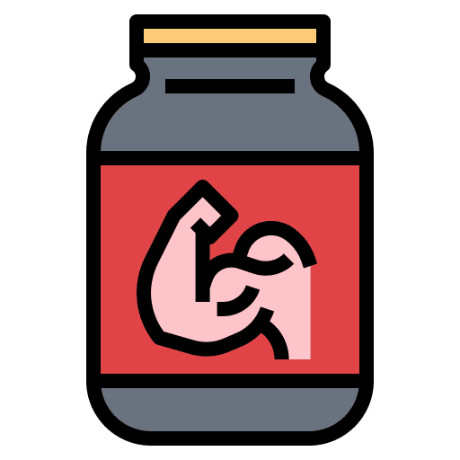 Protein fitness healthy muscle icon