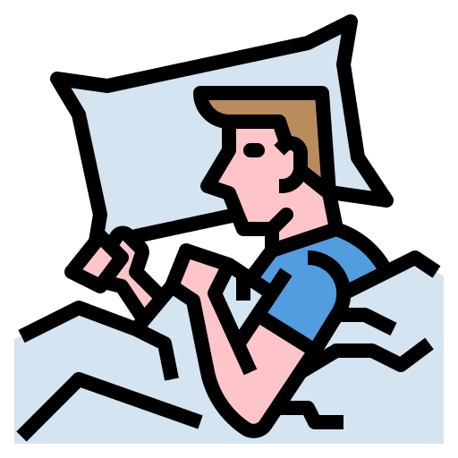 Sleeping healthy blanket diet icon