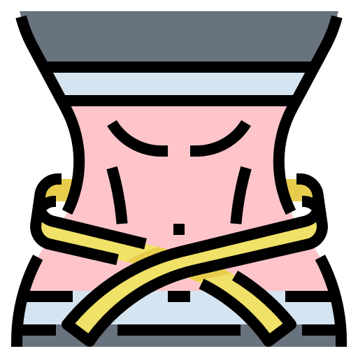 Waist fitness sports and competition waist icon