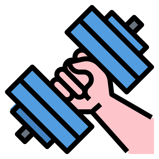 Dumbbell healthy strength dumbbell icon