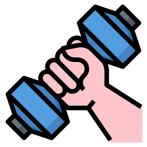 Dumbbell workout fitness fixed icon