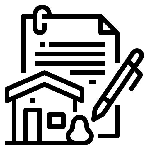 Rent contract property real estate icon