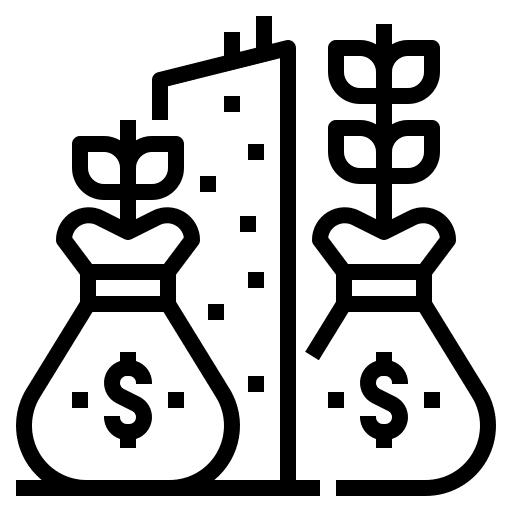 Profit invesment real estate growth icon