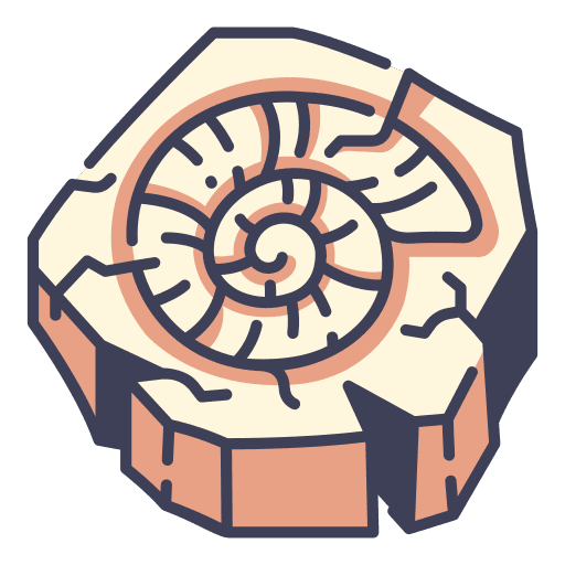 Fossil fossil dinosaur animal icon