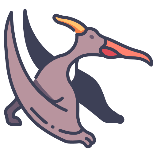 Pteranodon dinosaur flying animals icon