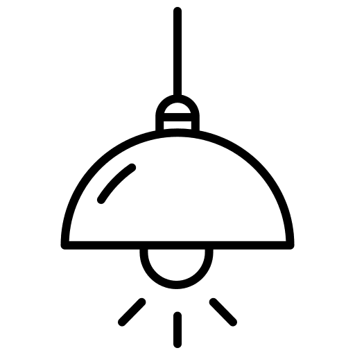 Hang lamp electronic furniture and household light icon