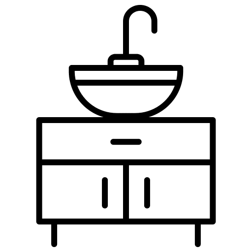 Sink bathroom furniture furniture and household icon