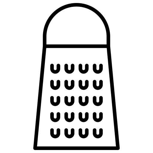 Grater cheese kitchen utensil icon