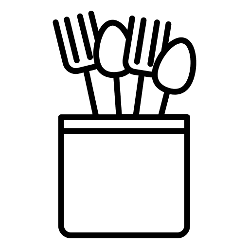 Holder food and restaurant fork spoon icon