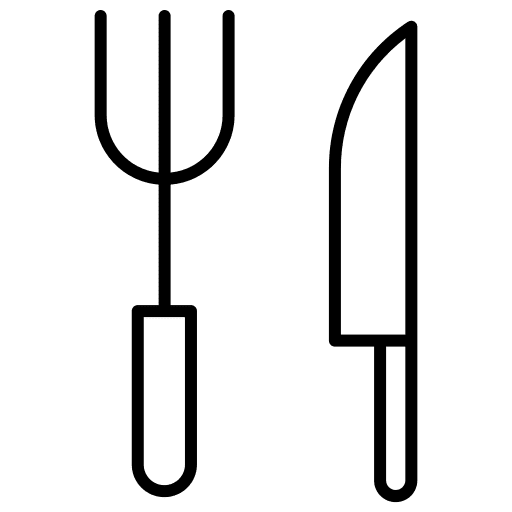 Knife eating fork food and restaurant icon