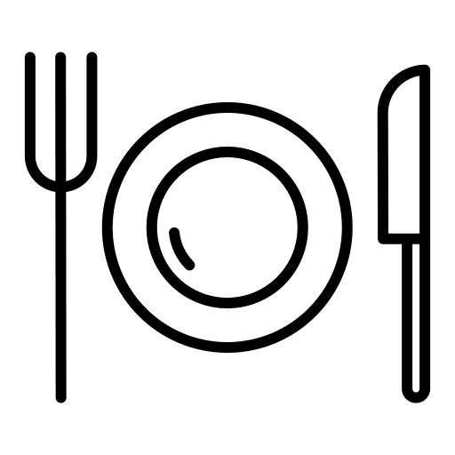 Tableware plate dinner spoon icon