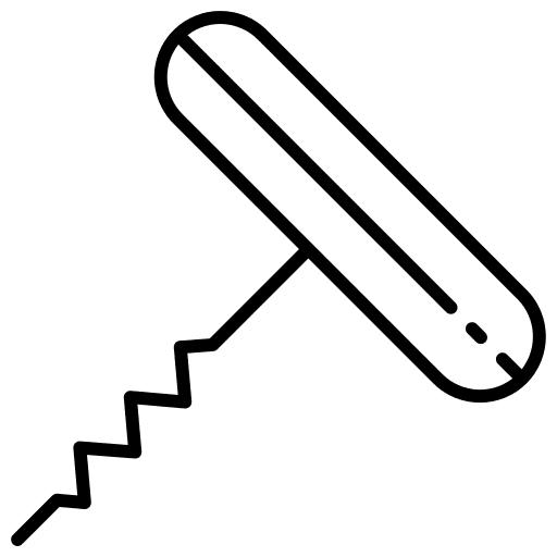 Opener tools and utensils corkscrew wine icon