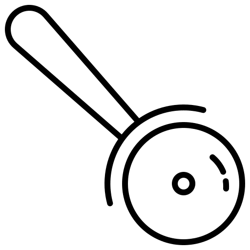 Pizza cutter kitchenware pizza cutter food icon