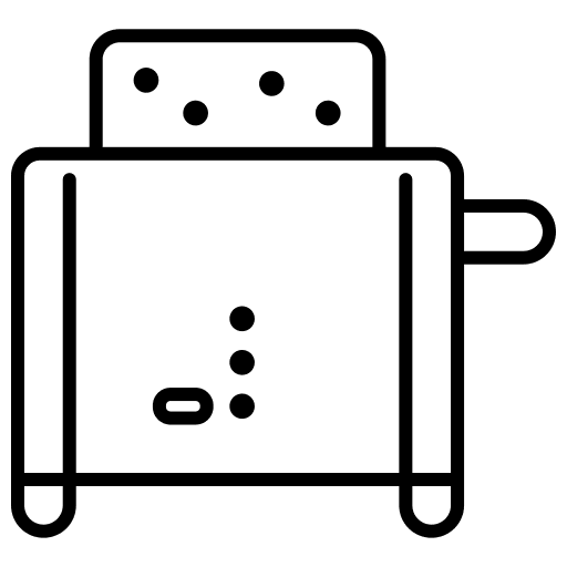 Toaster toast kitchenware food and restaurant icon