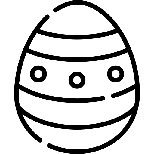 Easter egg easter egg birthday and party decoration icon