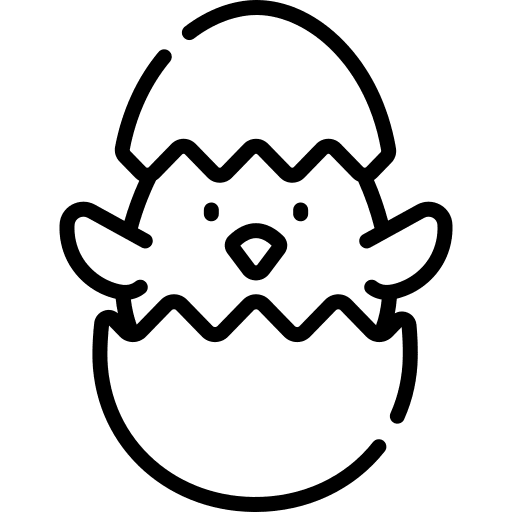 Hatch egg birthday and party hatch icon