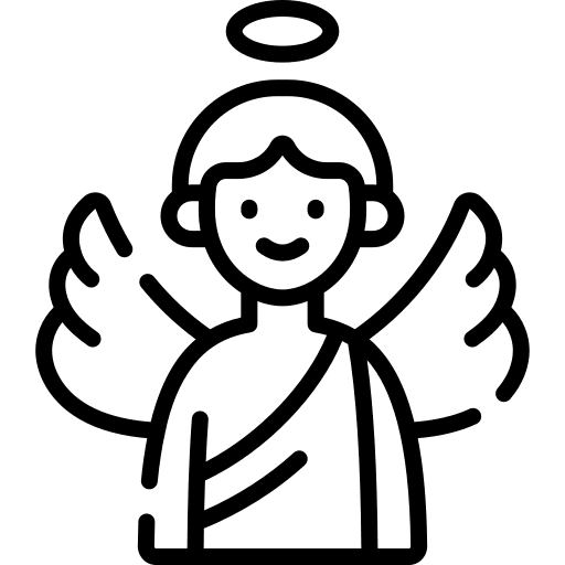 Angel christmas wings celebration icon