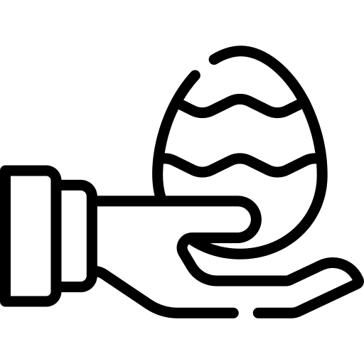 Easter egg cultures hand easter egg icon