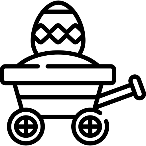 Easter egg easter egg cart supermarket icon