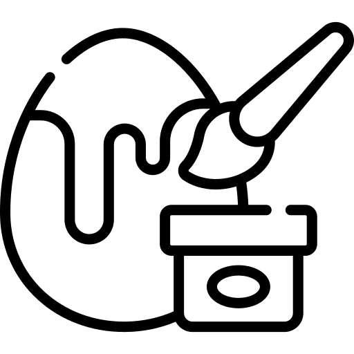 Easter egg easter egg paint brush paint icon