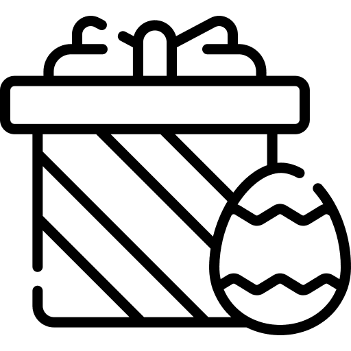 Gift birthday and party easter egg easter icon