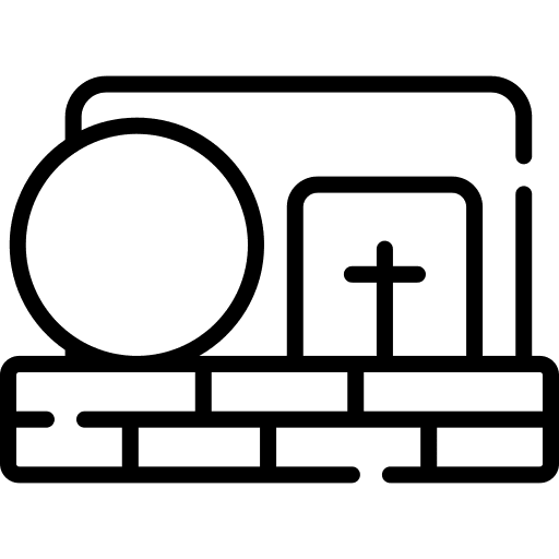 Tombstone rip death cemetery icon