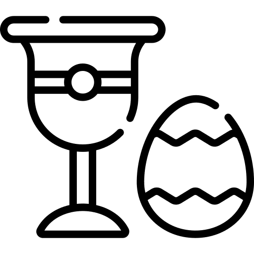 Wine food and restaurant religion easter icon