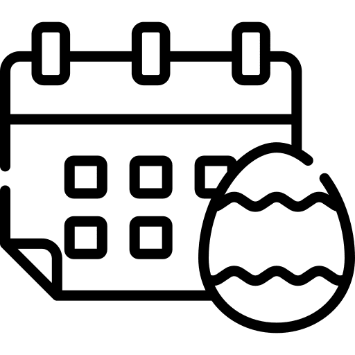 Calendar administration easter day schedule icon