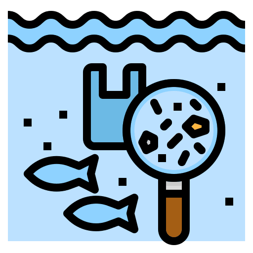 Plastic contamination plastic waste icon