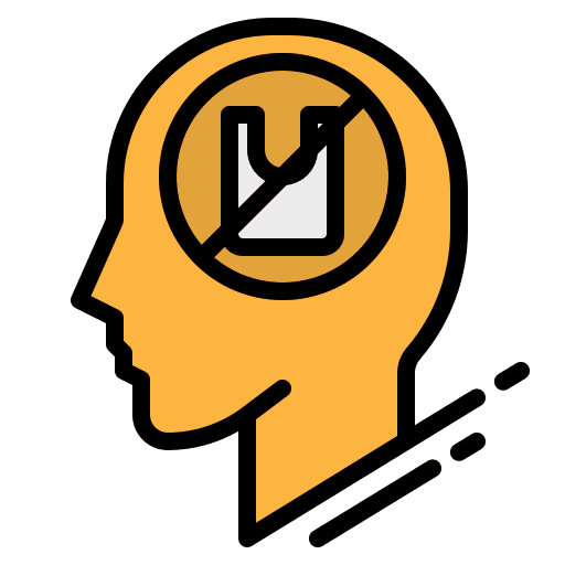 No plastic bags pollution head contamination icon