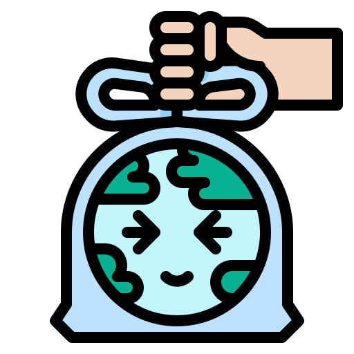 No plastic save the world plastic bag ecology and environment icon