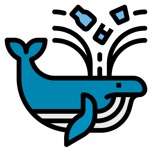 Whales whale contamination fish icon
