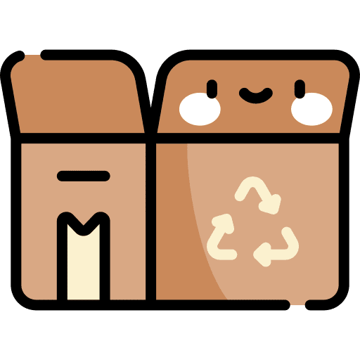 Box delivery ecology and environment cardboard icon