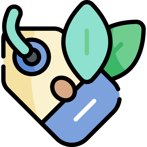 Eco tag nature enviromentally friendly eco icon