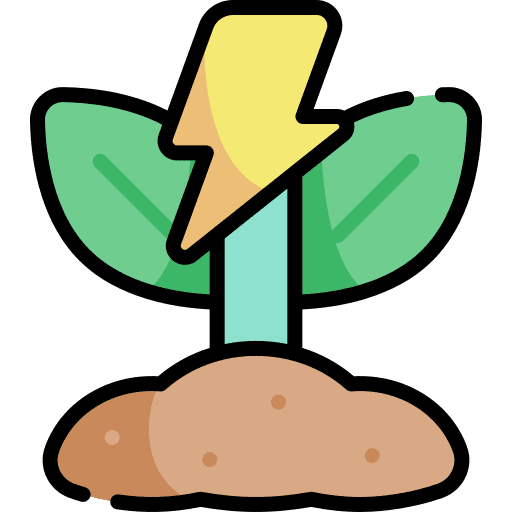 Green energy bolt green energy sustainability icon