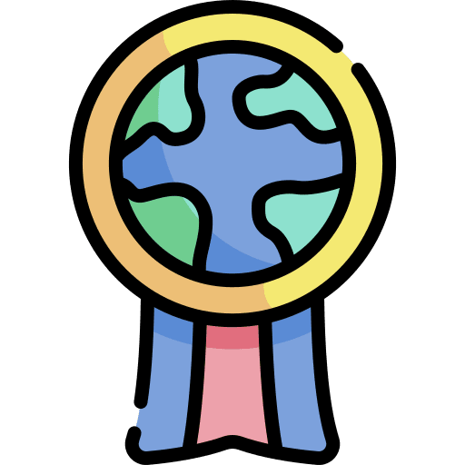 Badge earth globe ecology and environment earth icon