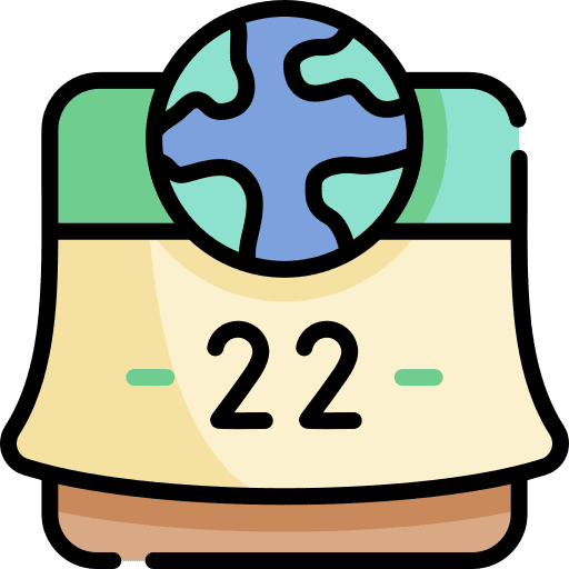 Earth day calendar celebration ecology icon