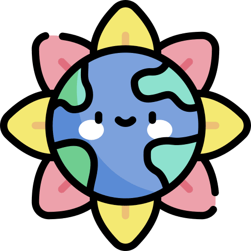 Earth ecology and environment earth flower icon